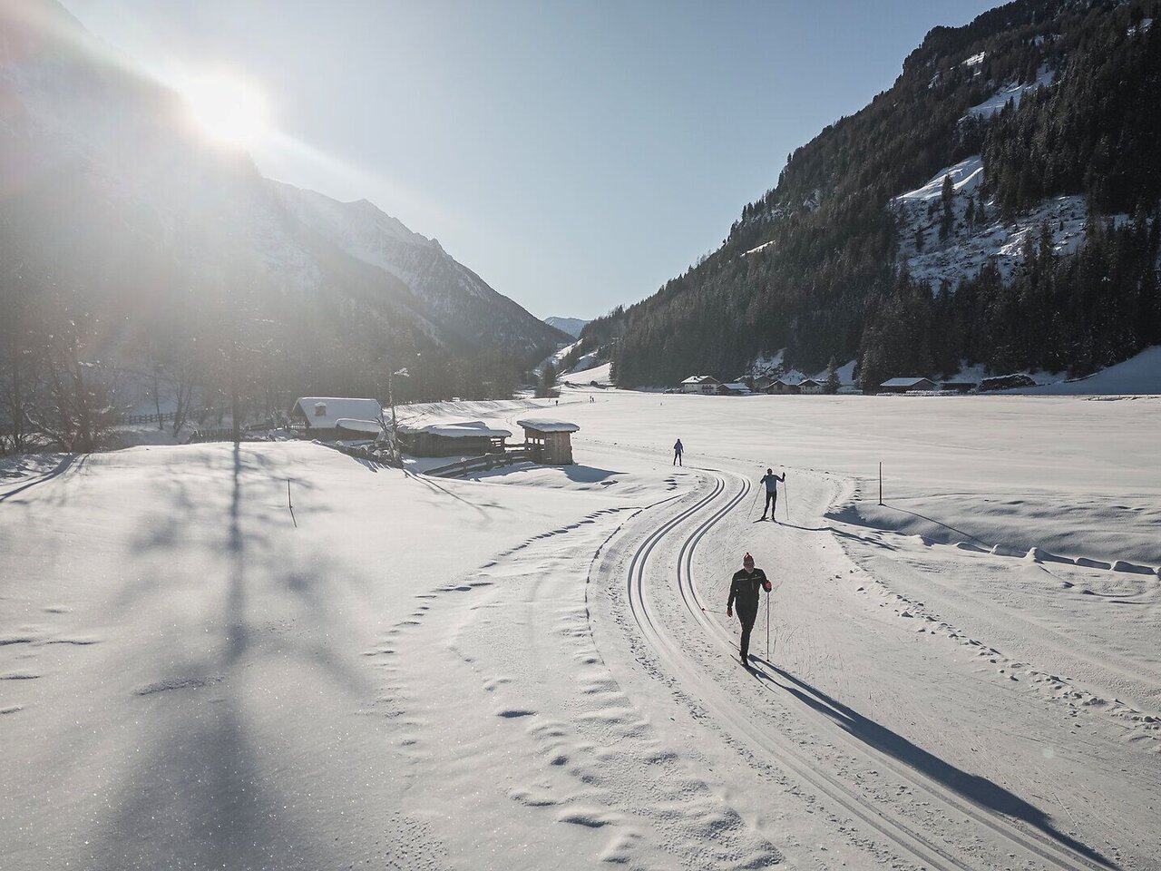 Cross-country skiing in Riva di Tures and Valle Aurina